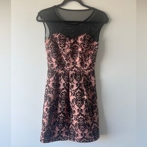 Sweet Storm Sleeveless Dress With High Mesh Neck Sweet Hear Neckline In Size S